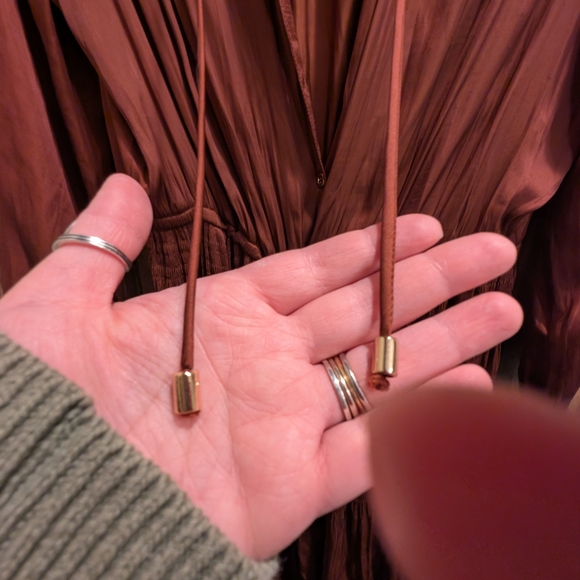 Chico's Long Sleeve Rust Dress - Picture 3 of 5